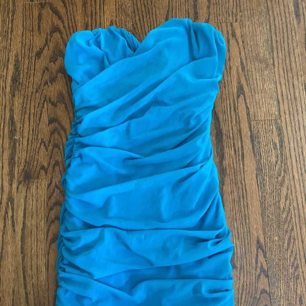 Sabo Skirt Blue Ruched Dress